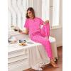 Ekouaer Womens Jogger Pajamas Sets 2 Piece Raglan Short Sleeve Pjs Lounge Set Soft Sleepwear with Pockets S-XXL(Pink Leopard)