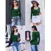 Ekouaer Women’s Long Sleeve Henley T Shirts Fall Button Tops Slim Fit Casual Blouse Soft Thermal Undershirts(Green)