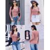 Ekouaer Women’s Long Sleeve Henley T Shirts Fall Button Tops Slim Fit Casual Blouse Soft Thermal Undershirts(Pink)