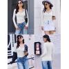 Ekouaer Women’s Long Sleeve Henley T Shirts Fall Button Tops Slim Fit Casual Blouse Soft Thermal Undershirts(White)