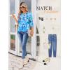 Ekouaer Womens Lounge Sets 2 Piece Pajamas Sets 3/4 Sleeve Tops and Long Pants Soft Pjs Loungewear with Pockets(Blue Floral Print)
