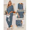 Ekouaer Womens Lounge Sets 2 Piece Pajamas Sets 3/4 Sleeve Tops and Long Pants Soft Pjs Loungewear with Pockets(Dark Grey Star)