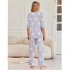 Ekouaer Womens Lounge Sets 2 Piece Pajamas Sets 3/4 Sleeve Tops and Long Pants Soft Pjs Loungewear with Pockets(Grey Star)
