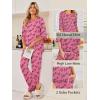 Ekouaer Womens Lounge Sets 2 Piece Pajamas Sets 3/4 Sleeve Tops and Long Pants Soft Pjs Loungewear with Pockets(Love Print)