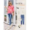 Ekouaer Womens Lounge Sets 2 Piece Pajamas Sets 3/4 Sleeve Tops and Long Pants Soft Pjs Loungewear with Pockets(Pink Floral Print)