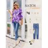 Ekouaer Womens Lounge Sets 2 Piece Pajamas Sets 3/4 Sleeve Tops and Long Pants Soft Pjs Loungewear with Pockets(Purple Paisley)