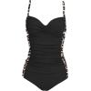 Ekouaer Women’s One Piece Swimsuit Ruched Tummy Control Bathing Suits Vintage Retro Push Up Swimwear(Black Leopard Print)