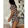 Ekouaer Womens Pajama Sets Sexy Lounge Sets Side Split Short Pj Sets Cute Pjs 2 Piece Comfy Sleepwear Loungewear(Popcorn)