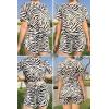 Ekouaer Womens Pajama Sets Sexy Lounge Sets Side Split Short Pj Sets Cute Pjs 2 Piece Comfy Sleepwear Loungewear(Zebra Pattern)