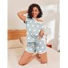 Ekouaer Womens Pajama Short Sets Lounge Sets for Women 2 Piece Soft Pjs Set Casual V Neck Sleepwear with Pockets(01 Light Grey Star)