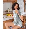 Ekouaer Womens Pajama Short Sets Lounge Sets for Women 2 Piece Soft Pjs Set Casual V Neck Sleepwear with Pockets(01 Light Grey Star)