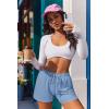Ekouaer Womens Pajama Shorts 2026 Soft Sleep Shorts Casual Pj Short Comfy Pajama Short Summer Drawstring Pajama Bottoms(Light Blue)