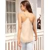 Ekouaer Womens Satin Cami Tops 2 Pack V Neck Silk Camisole Tank Top Spaghetti Strap Racerback Camis Blouse Shirt(Champagne/White)