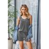 Ekouaer Womens Sleeveless Pajamas Set Cotton Pj Sets Tank Top and Shorts Sleepwear Summer 2 Piece Loungewear S-XXL(Dark Gray)