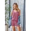 Ekouaer Womens Sleeveless Pajamas Set Cotton Pj Sets Tank Top and Shorts Sleepwear Summer 2 Piece Loungewear S-XXL(Gray Pink)