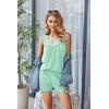 Ekouaer Womens Sleeveless Pajamas Set Cotton Pj Sets Tank Top and Shorts Sleepwear Summer 2 Piece Loungewear S-XXL(Ice Green)