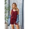 Ekouaer Womens Sleeveless Pajamas Set Cotton Pj Sets Tank Top and Shorts Sleepwear Summer 2 Piece Loungewear S-XXL(Wine Red)