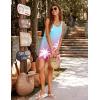 Ekouaer Women’s Sleeveless Swimwear Coverups T-Shirt Beach Dress Tank Bikini Cover Up with Print(Blue Coconut Tree)