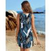 Ekouaer Women’s Sleeveless Swimwear Coverups T-Shirt Beach Dress Tank Bikini Cover Up with Print(Tropical Leaf)