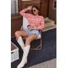 Ekouaer Women’s Waffle Knit Pajama Sets Comfy Long Sleeve Lounge Sets 2 Piece Matching Pj Sets with Pockets(Red Heart)
