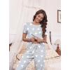 Ekouaer womens pajama sets Short Sleeve Pjs Lounge Set 2 Piece Sleepwear with Long Pants(Light Gray Star)