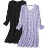 Black/Purple Floral