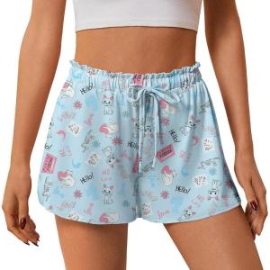 Ekouaer Womens Pajama Shorts 2026 Soft Sleep Shorts Casual Pj Short Comfy Pajama Short Summer Drawstring Pajama Bottoms(Cartoon Cat)