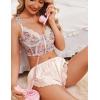 Ekouaer Womens Satin Pajama Shorts Side Slit Silk PJ Shorts Ruffled Lounge Bottoms Sleep shorts(Champagne)