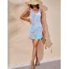 Ekouaer Nightgowns for Women 2 Pack Tank Night Gown Sleeveless Sleep Shirt V Neck Chemise Soft Night Shirt Ladies Sleep Dress(Black/Blue Tie Dye)