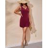 Ekouaer Nightgowns for Women 2 Pack Tank Night Gown Sleeveless Sleep Shirt V Neck Chemise Soft Night Shirt Ladies Sleep Dress(Black/Wine Red)
