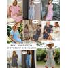 Ekouaer Nightgowns for Women with Pockets House Dress Pleated Night Gowns Short Sleeve Lounge Dress Floral Mumu Dress S-3XL(Dense Floral Apricot)