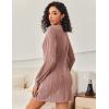Ekouaer Women’s Nightgown Long Sleeve Ribbed Knit Nightshirt Round Neck Sleep Shirt Soft Sweater Dress S-XXL(Misty Rose)