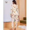 Ekouaer Womens Pajama Sets Cute Long Sleeve Pjs with Jogger Pants Soft Sleepwear Valentines Pajamas for Women Gifts XS-XXL(Apricot-cookie Milk)