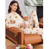 Ekouaer Womens Pajama Sets Cute Long Sleeve Pjs with Jogger Pants Soft Sleepwear Valentines Pajamas for Women Gifts XS-XXL(Apricot-cookie Milk)