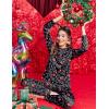 Ekouaer Womens Pajama Sets Cute Long Sleeve Pjs with Jogger Pants Soft Sleepwear Valentines Pajamas for Women Gifts XS-XXL(Black-christmas Print)