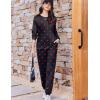 Ekouaer Womens Pajama Sets Cute Long Sleeve Pjs with Jogger Pants Soft Sleepwear Valentines Pajamas for Women Gifts XS-XXL(Black-red Heart)