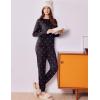 Ekouaer Womens Pajama Sets Cute Long Sleeve Pjs with Jogger Pants Soft Sleepwear Valentines Pajamas for Women Gifts XS-XXL(Black-red Heart)