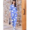 Ekouaer Womens Pajama Sets Cute Long Sleeve Pjs with Jogger Pants Soft Sleepwear Valentines Pajamas for Women Gifts XS-XXL(Blue-white Clouds)