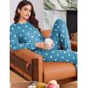 Ekouaer Womens Pajama Sets Cute Long Sleeve Pjs with Jogger Pants Soft Sleepwear Valentines Pajamas for Women Gifts XS-XXL(Green-white Heart)