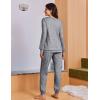 Ekouaer Womens Pajama Sets Cute Long Sleeve Pjs with Jogger Pants Soft Sleepwear Valentines Pajamas for Women Gifts XS-XXL(Grey-bow Heart)