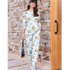 Ekouaer Womens Pajama Sets Cute Long Sleeve Pjs with Jogger Pants Soft Sleepwear Valentines Pajamas for Women Gifts XS-XXL(Light Blue-cake)