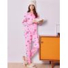 Ekouaer Womens Pajama Sets Cute Long Sleeve Pjs with Jogger Pants Soft Sleepwear Valentines Pajamas for Women Gifts XS-XXL(Pink-doughnut)