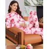 Ekouaer Womens Pajama Sets Cute Long Sleeve Pjs with Jogger Pants Soft Sleepwear Valentines Pajamas for Women Gifts XS-XXL(Pink-red Bow)