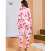 Ekouaer Womens Pajama Sets Cute Long Sleeve Pjs with Jogger Pants Soft Sleepwear Valentines Pajamas for Women Gifts XS-XXL(Pink-red Bow)