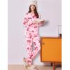 Ekouaer Womens Pajama Sets Cute Long Sleeve Pjs with Jogger Pants Soft Sleepwear Valentines Pajamas for Women Gifts XS-XXL(Pink-red Bow)