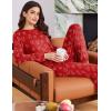 Ekouaer Womens Pajama Sets Cute Long Sleeve Pjs with Jogger Pants Soft Sleepwear Valentines Pajamas for Women Gifts XS-XXL(Red-bow Goblet)