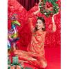 Ekouaer Womens Pajama Sets Cute Long Sleeve Pjs with Jogger Pants Soft Sleepwear Valentines Pajamas for Women Gifts XS-XXL(Red-christmas Print)