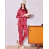 Ekouaer Womens Pajama Sets Cute Long Sleeve Pjs with Jogger Pants Soft Sleepwear Valentines Pajamas for Women Gifts XS-XXL(Red-heart)