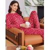 Ekouaer Womens Pajama Sets Cute Long Sleeve Pjs with Jogger Pants Soft Sleepwear Valentines Pajamas for Women Gifts XS-XXL(Red-heart)