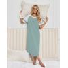 Ekouaer Nightgowns for Women Cotton Long Night Gowns Plus Size Moo Moos Short Sleeve House Dress Soft Sleep Shirts S-5XL(Light Green)